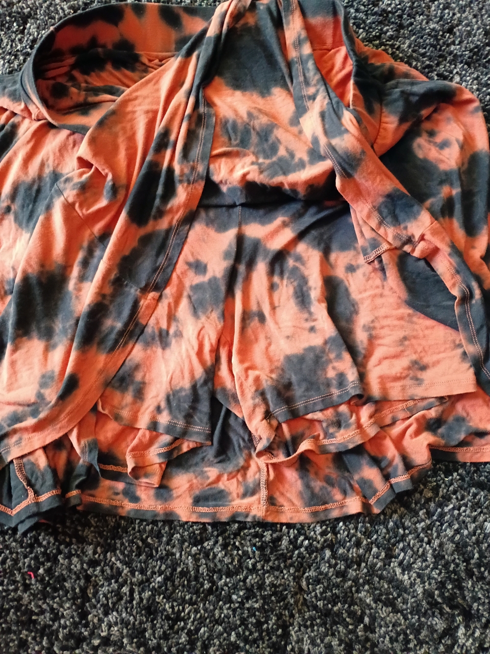torrid Orange and Black Tie-Dye Skater Skirt - Picture 3 of 3